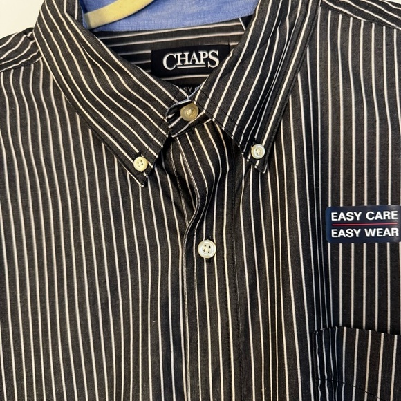 Chaps Black Casual Button Down Shirt - Picture 3 of 7